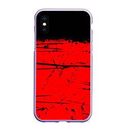 Чехол iPhone XS Max матовый КРАСНЫЙ ГРАНЖ RED GRUNGE