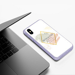 Чехол iPhone XS Max матовый Мой план на сегодня, цвет: 3D-светло-сиреневый — фото 2