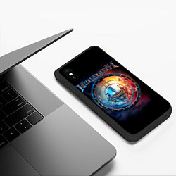 Чехол iPhone XS Max матовый Megadeth, Super Collider, цвет: 3D-черный — фото 2