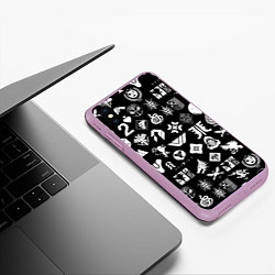 Чехол iPhone XS Max матовый DESTINY 2 PATTERN GAME LOGO ДЕСТИНИ 2 ПАТТЕРН СИМВ, цвет: 3D-сиреневый — фото 2