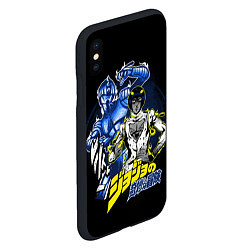 Чехол iPhone XS Max матовый Бруно Буччеллати - JoJos Bizarre Adventure, цвет: 3D-черный — фото 2