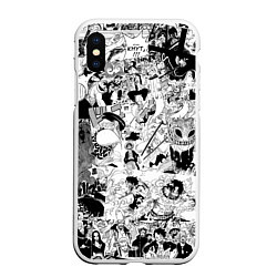 Чехол iPhone XS Max матовый One Piece Манга страницы