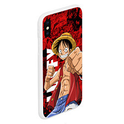 Чехол iPhone XS Max матовый Манки Д Луффи, One Piece, цвет: 3D-белый — фото 2