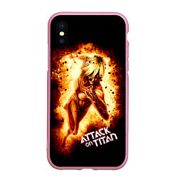 Чехол iPhone XS Max матовый Женская Особь Атака титанов
