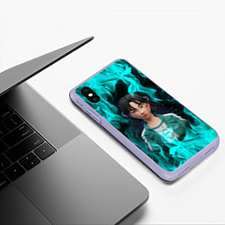 Чехол iPhone XS Max матовый Кан Сэ Бёк 3D ART 067, цвет: 3D-светло-сиреневый — фото 2