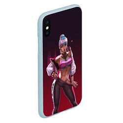 Чехол iPhone XS Max матовый League of Legends Qiyana, цвет: 3D-голубой — фото 2