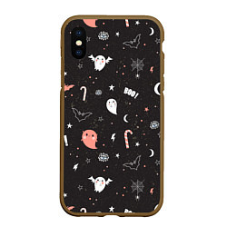 Чехол iPhone XS Max матовый Halloween Dark