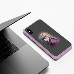 Чехол iPhone XS Max матовый Giorno Giovanna Paints, цвет: 3D-сиреневый — фото 2