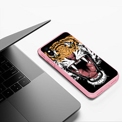 Чехол iPhone XS Max матовый Оскал амурского тигра, цвет: 3D-баблгам — фото 2