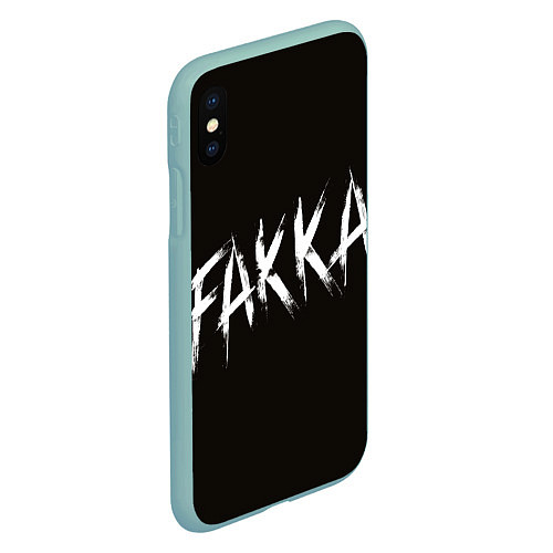 Чехол iPhone XS Max матовый FAKKA / 3D-Мятный – фото 2