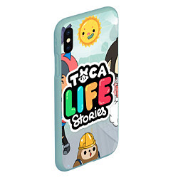 Чехол iPhone XS Max матовый Toca Life: Stories, цвет: 3D-мятный — фото 2