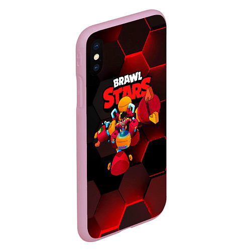 Чехол iPhone XS Max матовый Meg BrawlStars 3D / 3D-Розовый – фото 2