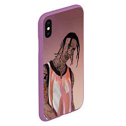 Чехол iPhone XS Max матовый Потёкший Тревис, цвет: 3D-фиолетовый — фото 2