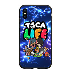 Чехол iPhone XS Max матовый Toca Life, цвет: 3D-черный