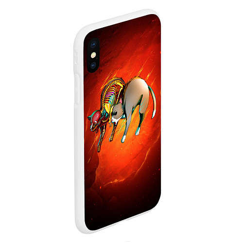 Чехол iPhone XS Max матовый Cat 5050 / 3D-Белый – фото 2