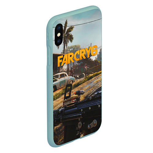 Чехол iPhone XS Max матовый Far Cry 6 game art / 3D-Мятный – фото 2