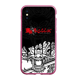 Чехол iPhone XS Max матовый TOKYO REVENGERS DRAKENАН, цвет: 3D-малиновый