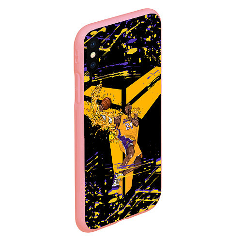 Чехол iPhone XS Max матовый Los angeles lakers NBA / 3D-Баблгам – фото 2