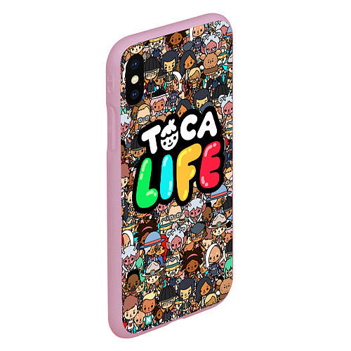Чехол iPhone XS Max матовый Toca Life / 3D-Розовый – фото 2