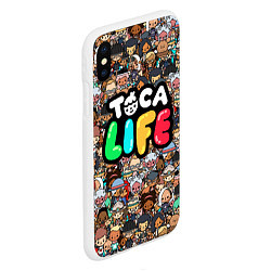 Чехол iPhone XS Max матовый Toca Life, цвет: 3D-белый — фото 2