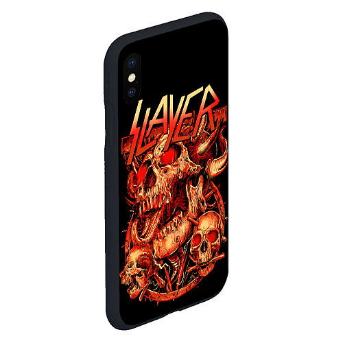 Чехол iPhone XS Max матовый Slayer, Reign in Blood / 3D-Черный – фото 2