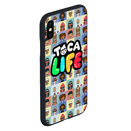 Чехол iPhone XS Max матовый Toca Life / 3D-Черный – фото 2