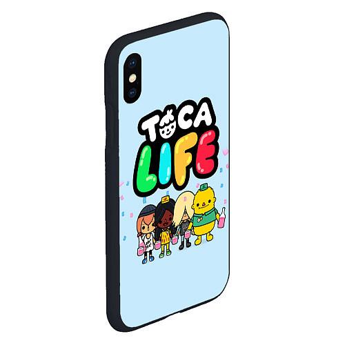 Чехол iPhone XS Max матовый Toca Life: Logo / 3D-Черный – фото 2