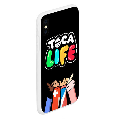 Чехол iPhone XS Max матовый Toca Life: Friends / 3D-Белый – фото 2