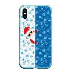 Чехол iPhone XS Max матовый С Новым Годом дед мороз