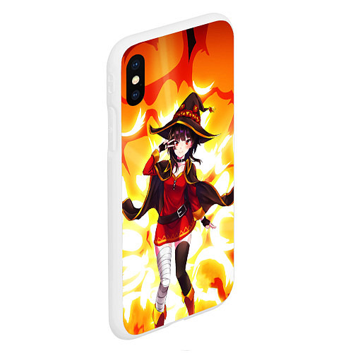 Чехол iPhone XS Max матовый MeguminKonoSuba / 3D-Белый – фото 2