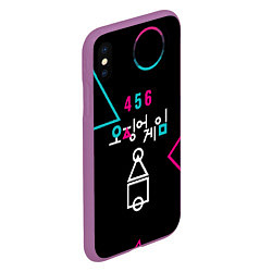 Чехол iPhone XS Max матовый SQUID GAME ИГРА В КАЛЬМАРА 456,, цвет: 3D-фиолетовый — фото 2