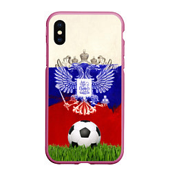 Чехол iPhone XS Max матовый Российский футбол