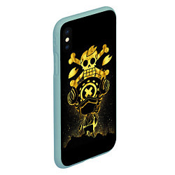 Чехол iPhone XS Max матовый ONE PIECE ВАН ПИС GOLDEN, цвет: 3D-мятный — фото 2