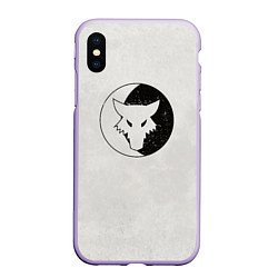 Чехол iPhone XS Max матовый Лунные волки ранний лого цвет легиона