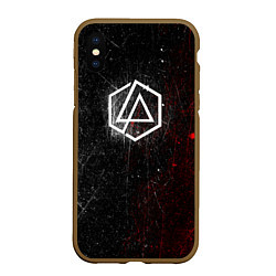 Чехол iPhone XS Max матовый Linkin Park Logo Линкин Парк