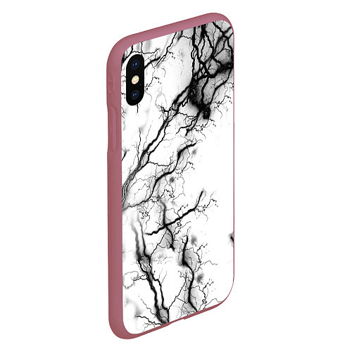 Чехол iPhone XS Max матовый Нейронные связи / 3D-Малиновый – фото 2