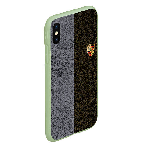 Чехол iPhone XS Max матовый Полярность металлических цветов / 3D-Салатовый – фото 2