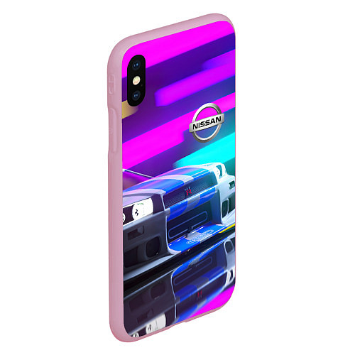 Чехол iPhone XS Max матовый NISSAN GT-R SKYLINE / 3D-Розовый – фото 2