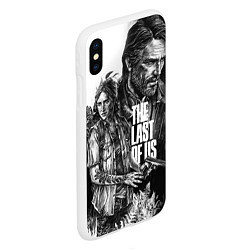 Чехол iPhone XS Max матовый THE LAST OF US ЧЁРНО БЕЛЫЙ, цвет: 3D-белый — фото 2