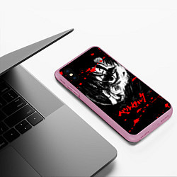 Чехол iPhone XS Max матовый ГАТС БЕРСЕРК BERSERK, цвет: 3D-розовый — фото 2