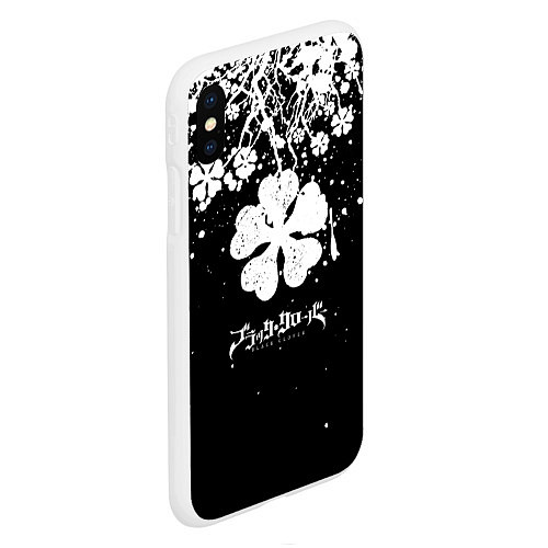 Чехол iPhone XS Max матовый Black clover: Asta / 3D-Белый – фото 2