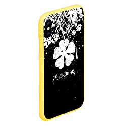 Чехол iPhone XS Max матовый Black clover: Asta, цвет: 3D-желтый — фото 2