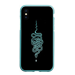 Чехол iPhone XS Max матовый Вьющаяся змея