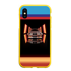 Чехол iPhone XS Max матовый БЭХА Мка BMW M, цвет: 3D-желтый