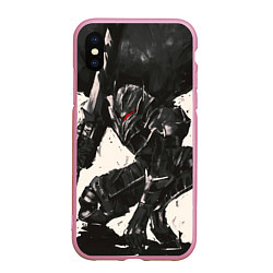 Чехол iPhone XS Max матовый BERSERK ILLUSTRATION БЕРСЕРК, цвет: 3D-розовый