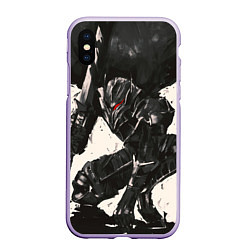 Чехол iPhone XS Max матовый BERSERK ILLUSTRATION БЕРСЕРК, цвет: 3D-светло-сиреневый