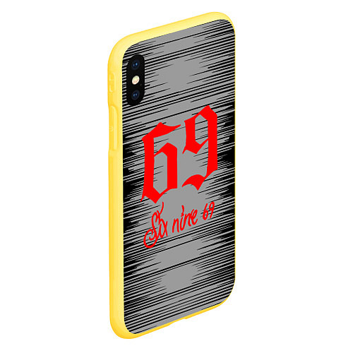 Чехол iPhone XS Max матовый 6IX9INE, / 3D-Желтый – фото 2