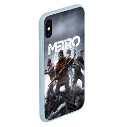 Чехол iPhone XS Max матовый МЕТРО ИСХОД АРТЁМ ,ЯДЕРНАЯ ЗИМА METRO EXODUS, цвет: 3D-голубой — фото 2