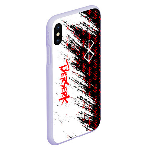 Чехол iPhone XS Max матовый Berserk Anime / 3D-Светло-сиреневый – фото 2