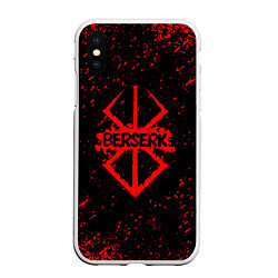 Чехол iPhone XS Max матовый BERSERK logo elements, цвет: 3D-белый